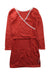 A Red Sweater Dresses from Excuse My French in size 4T for girl. (Front View)