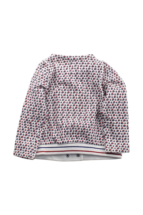 A Red Buttoned Sweatshirts from Petit Bateau in size 3T for neutral. (Back View)