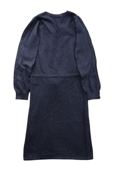 A Navy Sweater Dresses from Excuse My French in size 4T for girl. (Back View)