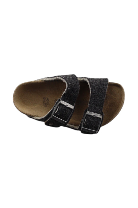 A Black Sandals from Birkenstock in size 4T for neutral. (Front View)
