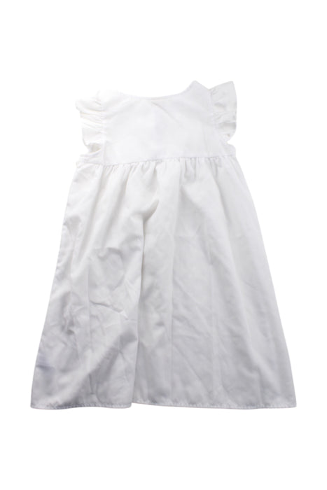 A White Sleeveless Dresses from Crewcuts in size 6T for girl. (Back View)