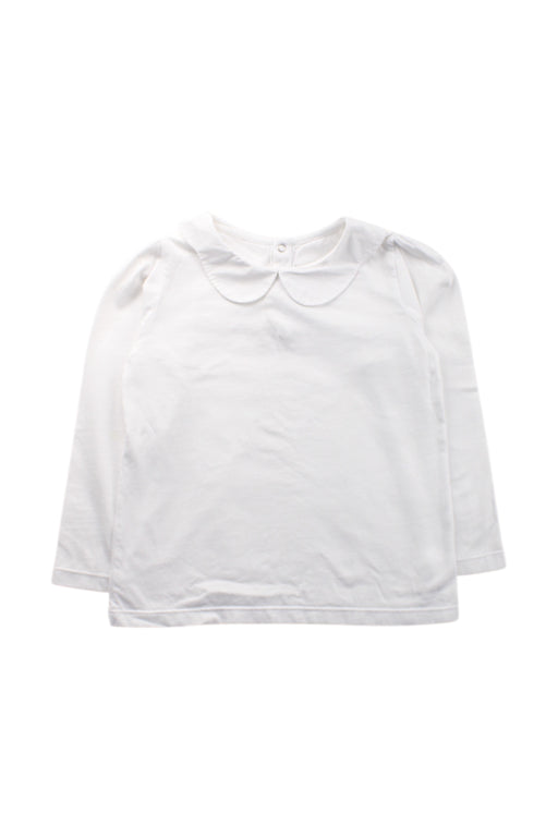 A White Long Sleeve Tops from Jacadi in size 6T for girl. (Front View)
