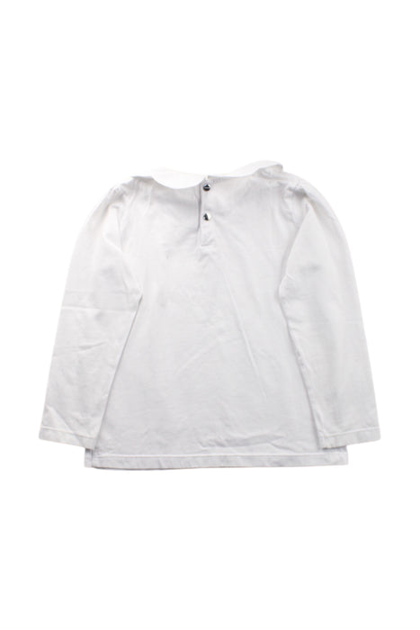 A White Long Sleeve Tops from Jacadi in size 6T for girl. (Back View)
