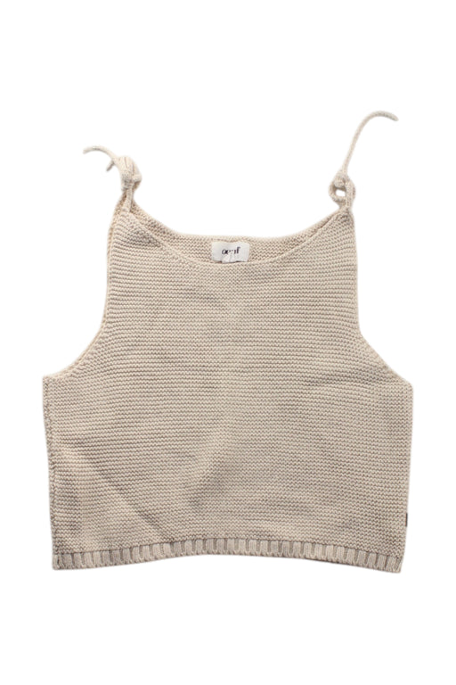 A Ivory Sleeveless Tops from Oeuf in size 5T for neutral. (Front View)