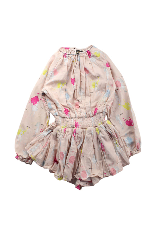 A Multicolour Long Sleeve Rompers from Velveteen in size 6T for girl. (Front View)