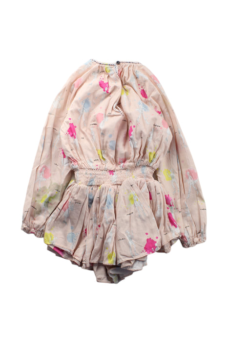 A Multicolour Long Sleeve Rompers from Velveteen in size 6T for girl. (Back View)