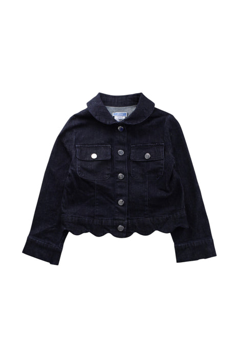 A Black Lightweight Jackets from Jacadi in size 6T for girl. (Front View)