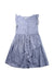 A Blue Sleeveless Dresses from The Little White Company in size 5T for girl. (Front View)