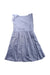 A Blue Sleeveless Dresses from The Little White Company in size 5T for girl. (Back View)