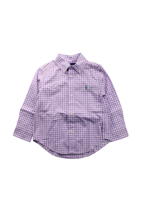 A Purple Long Sleeve Shirts from Ralph Lauren in size 5T for boy. (Front View)
