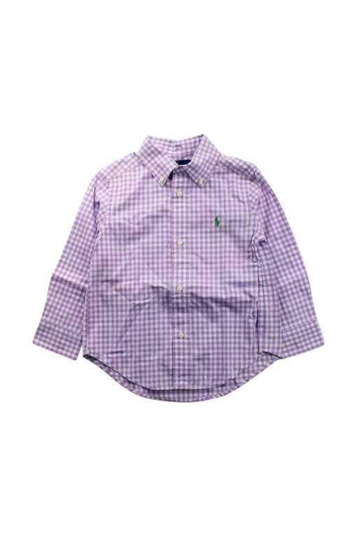 A Purple Long Sleeve Shirts from Ralph Lauren in size 5T for boy. (Front View)