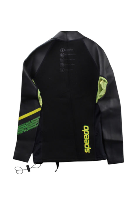 A Black Wetsuits from Speedo in size 6T for neutral. (Back View)