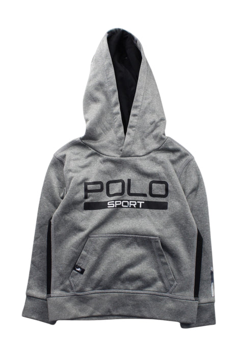 A Grey Hooded Sweatshirts from Polo Ralph Lauren in size 4T for neutral. (Front View)