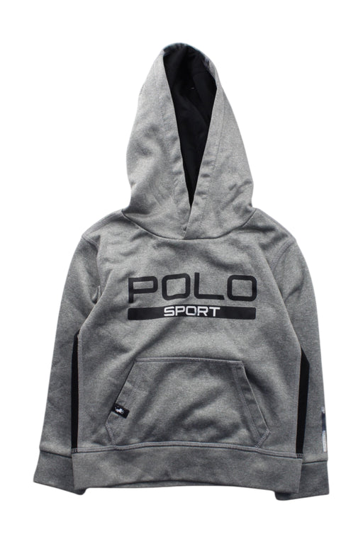 A Grey Hooded Sweatshirts from Polo Ralph Lauren in size 4T for neutral. (Front View)