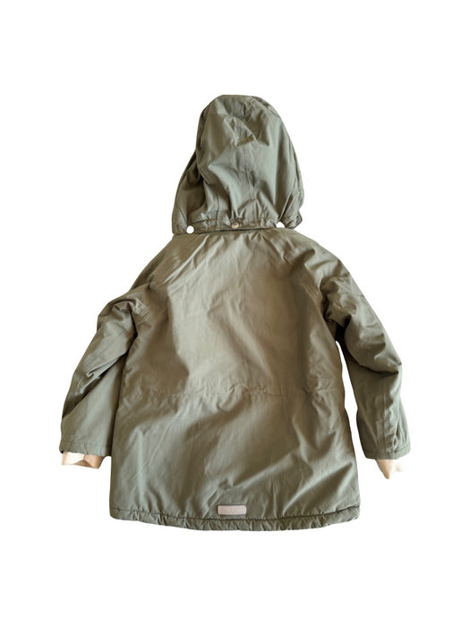 A Green Coats from Mini A Ture in size 7Y for neutral. (Back View)