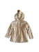 A Beige Coats from Louise Misha in size 4T for girl. (Back View)