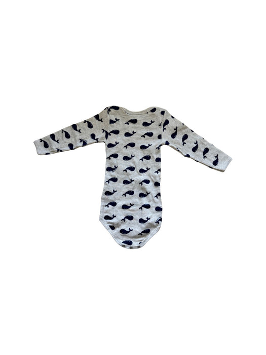 A Beige Long Sleeve Bodysuits from Petit Bateau in size 6-12M for neutral. (Back View)