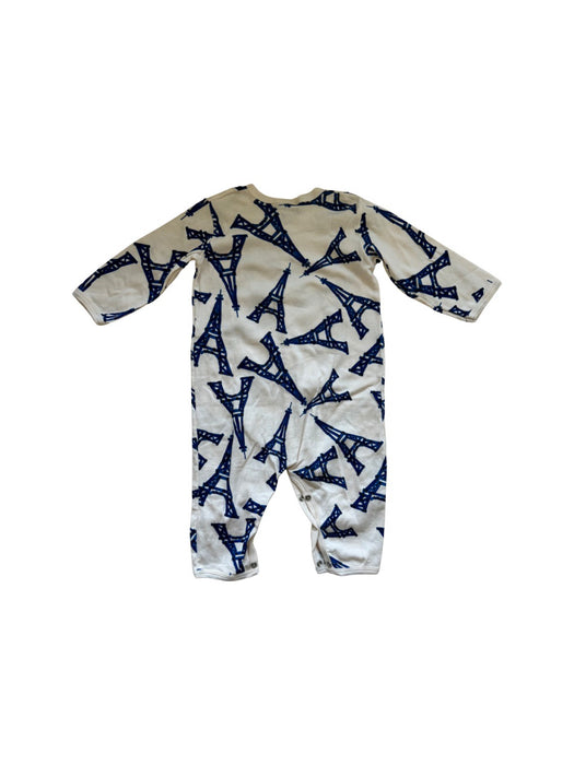A White Onesies from Petit Bateau in size 6-12M for neutral. (Back View)