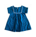 A Blue Short Sleeve Dresses from Jacadi in size 3T for girl. (Back View)