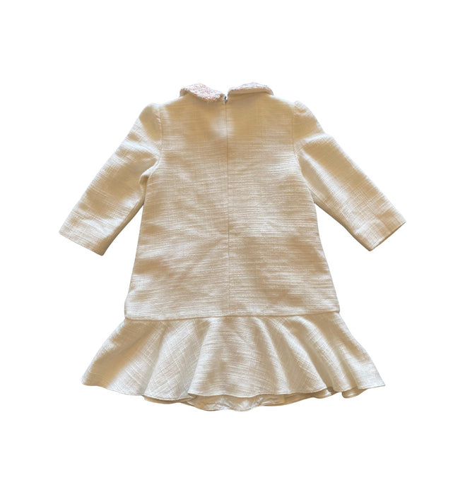 A Ivory Long Sleeve Dresses from Nicholas & Bears in size 4T for girl. (Back View)