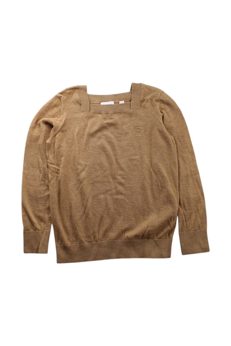 A Beige Knit Sweaters from Burberry in size 10Y for girl. (Front View)
