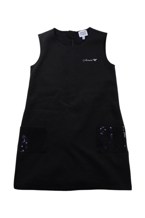 A Black Sleeveless Dresses from Armani in size 8Y for girl. (Front View)