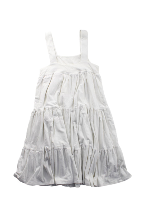 A White Sleeveless Dresses from Seed in size 6T for girl. (Back View)