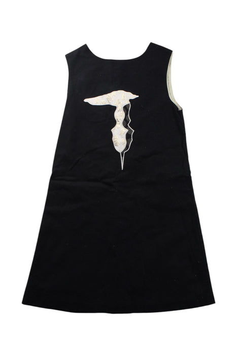 A Black Sleeveless Dresses from Trussardi in size 10Y for girl. (Front View)