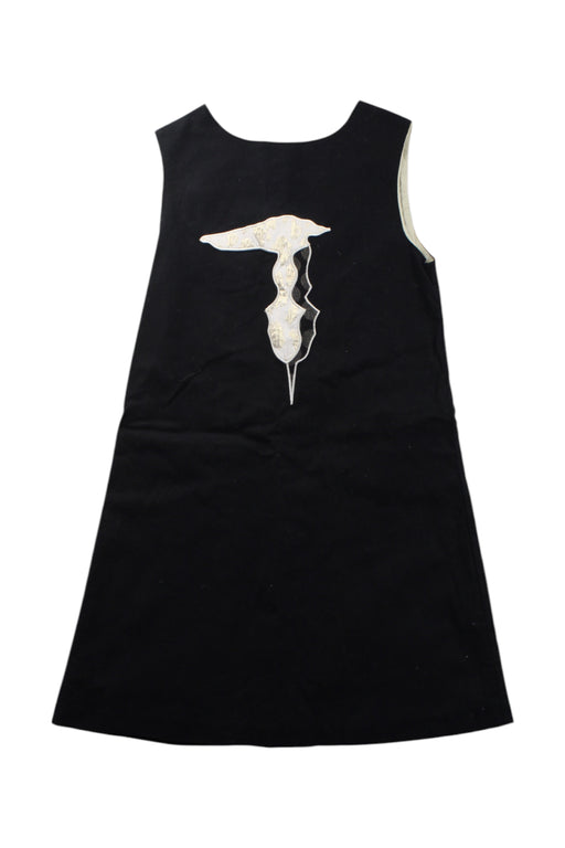 A Black Sleeveless Dresses from Trussardi in size 10Y for girl. (Front View)