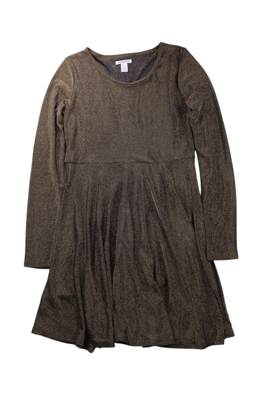 A Metallic Long Sleeve Dresses from Nordstrom in size 14Y for girl. (Front View)