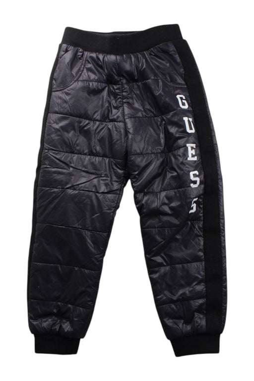A Black Puffer/Quilted Coats & Outerwear from Guess in size 5T for boy. (Front View)