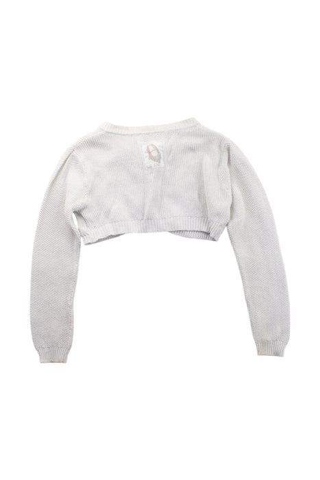 A White Cardigans from La Compagnie des Petits in size 3T for girl. (Back View)