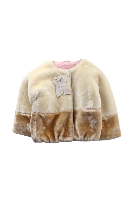 A Ivory Lightweight Jackets from Monnalisa in size 3T for girl. (Front View)