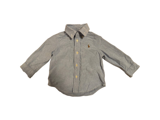 A Blue Long Sleeve Shirts from Ralph Lauren in size 6-12M for neutral. (Front View)