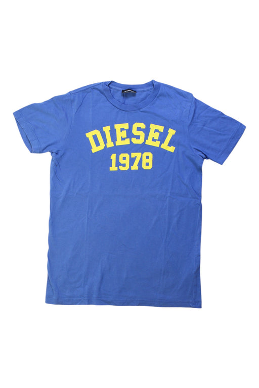 A Blue Short Sleeve T Shirts from Diesel in size 12Y for boy. (Front View)