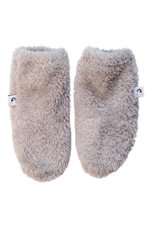 A Taupe Booties from Konny in size Newborn for neutral. (Front View)