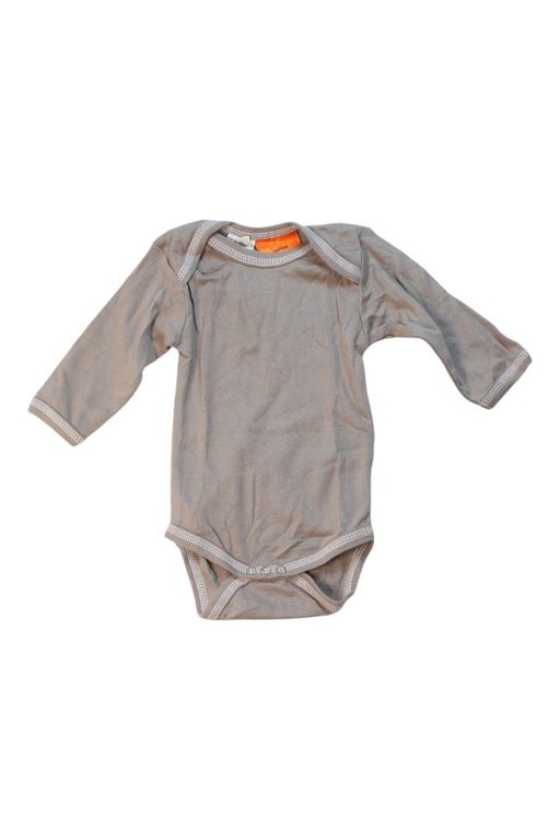 A Grey Long Sleeve Bodysuits from Nature Baby in size 3-6M for boy. (Front View)