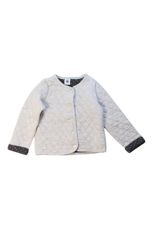 A Grey Puffer/Quilted Coats & Outerwear from Petit Bateau in size 3T for girl. (Front View)