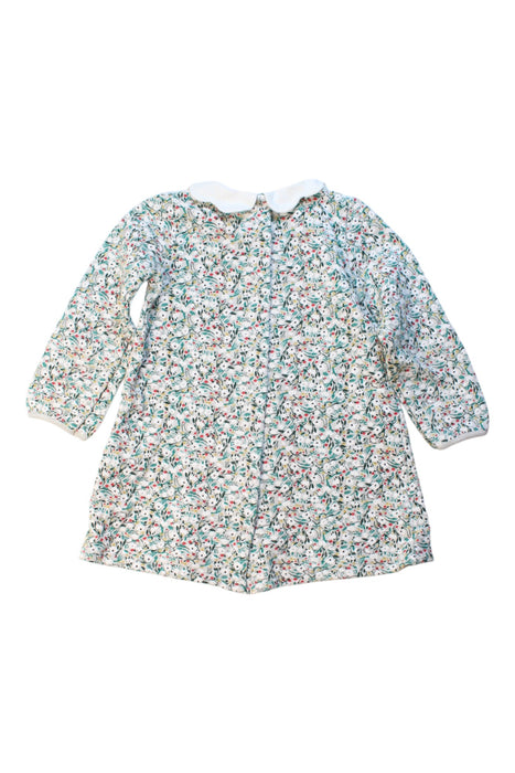 A Multicolour Long Sleeve Dresses from Petit Bateau in size 3T for girl. (Back View)
