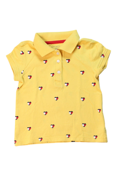 A Yellow Short Sleeve Polos from Tommy Hilfiger in size 3T for neutral. (Front View)