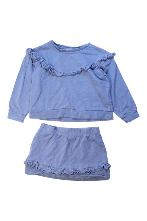 A Blue Skirt Sets from Seed in size 6T for girl. (Front View)