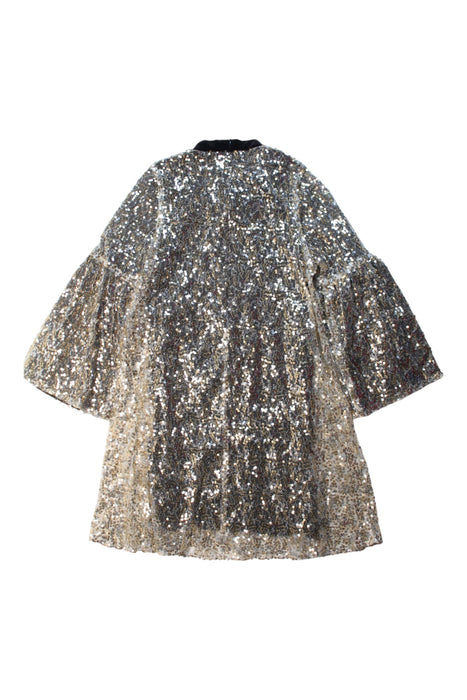 A Silver Long Sleeve Dresses from Wild & Gorgeous in size 8Y for girl. (Back View)