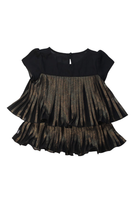 A Black Short Sleeve Tops from DKNY in size 4T for girl. (Back View)