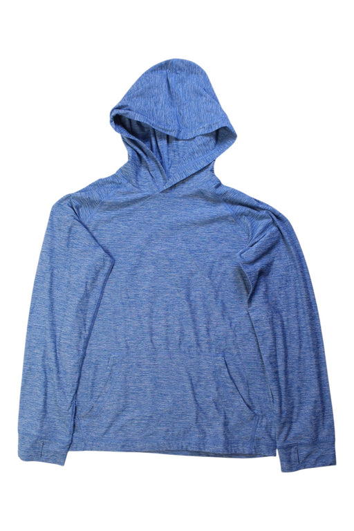 A Blue Hooded Sweatshirts from Hanna Andersson in size 12Y for boy. (Front View)