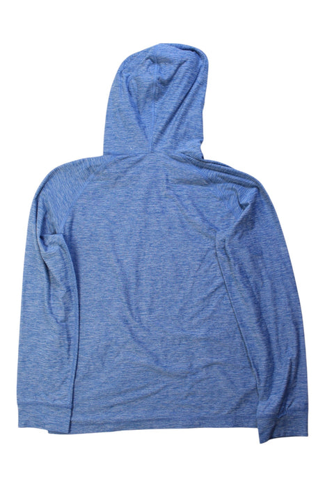 A Blue Hooded Sweatshirts from Hanna Andersson in size 12Y for boy. (Back View)