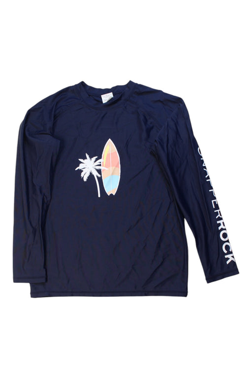 A Navy Rash Guards from Snapper Rock in size 12Y for boy. (Front View)