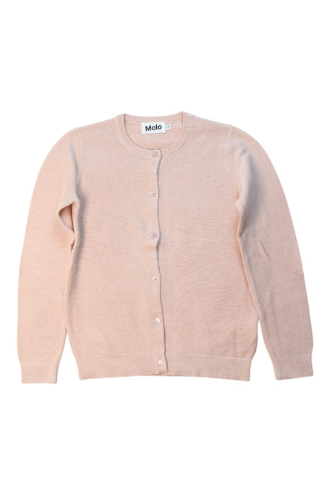 A Peach Cardigans from Molo in size 6T for girl. (Front View)