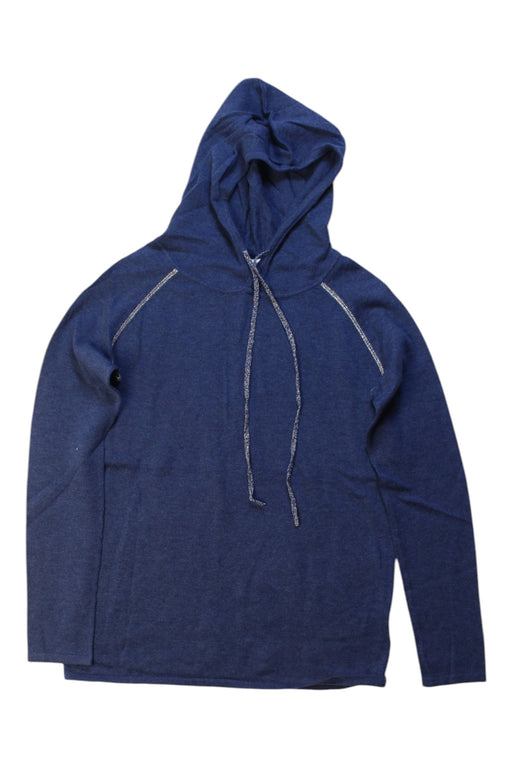 A Blue Hooded Sweatshirts from Excuse My French in size 10Y for girl. (Front View)