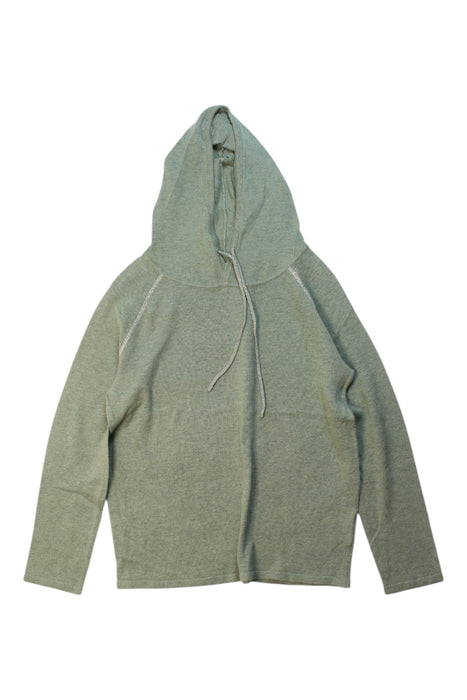 A Green Hooded Sweatshirts from Excuse My French in size 8Y for girl. (Front View)