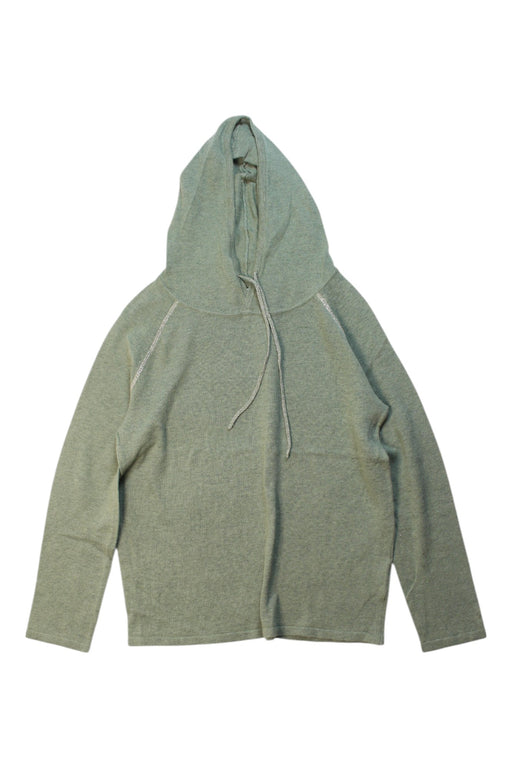 A Green Hooded Sweatshirts from Excuse My French in size 8Y for girl. (Front View)